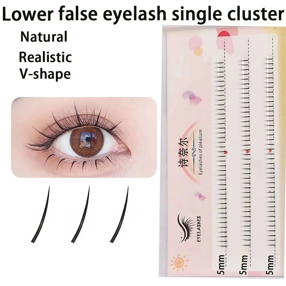 

Transparent Stems Lower False Lashes V-Shape Grafting Fake Lashes Soft Eye Makup Tool Women|Beauty