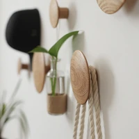 wall clothes hanger wood coat rack round mushroom hook hook wall hanger wooden coat hooks pretty home decoration