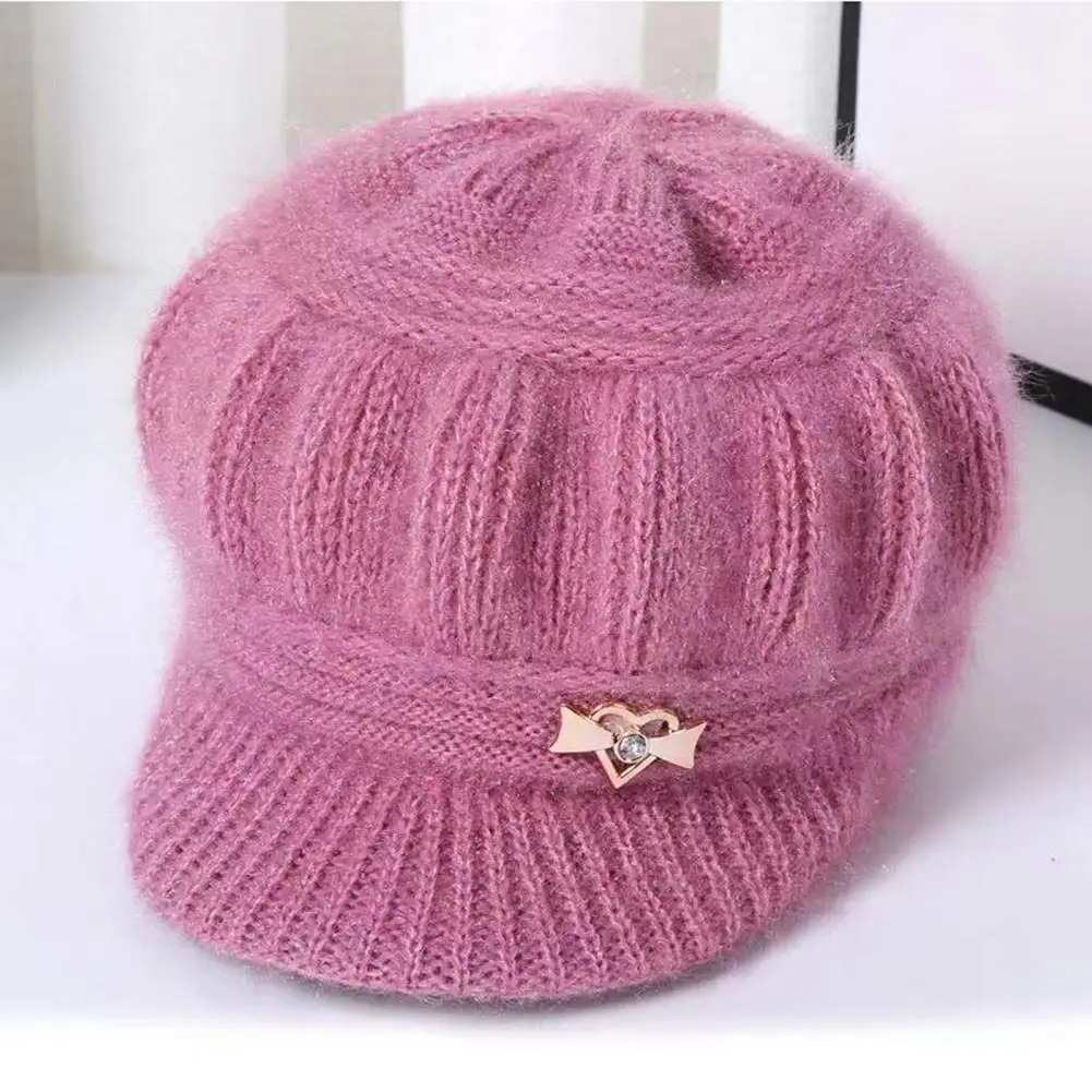 

Зимний яркий Однотонный женский комплект из шапки и шарфа с козырьком