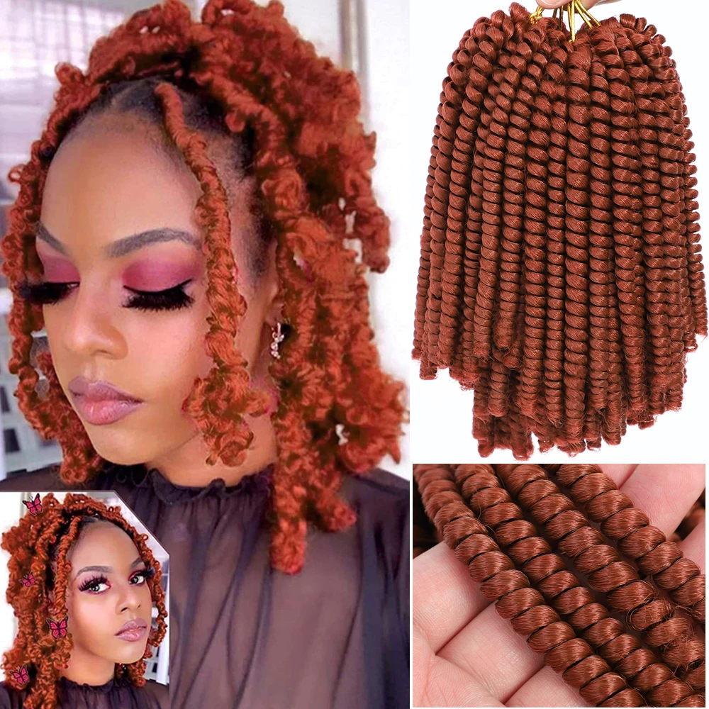 

8 Inches Synthetic Spring Twist Braiding Hair For Women Easy Installed Soft Naturel Crochet Hair Passion Twist fibras capilares