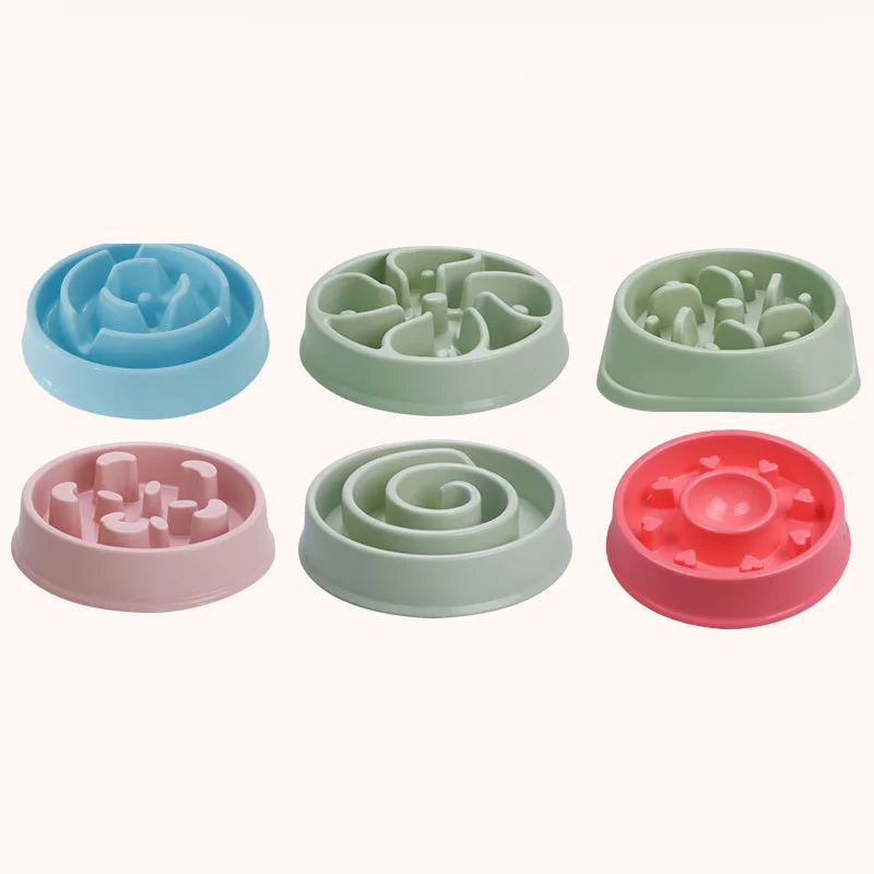 

Pet Food Bowl Non-slip Non-choke Bowl For Small And Medium-sized Dogs And Cats PP Candy Color Dog Bowl Pet Feeding Supplies Hot