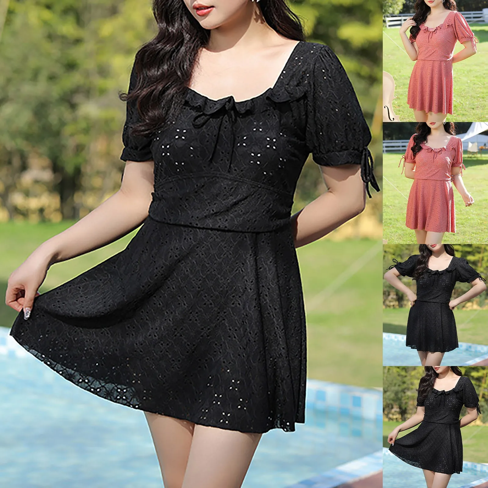 

Conservative Swimsuit Slightly Overweight Girl's Slimming Swimsuit Beachwear Brazilian Bandage swiming