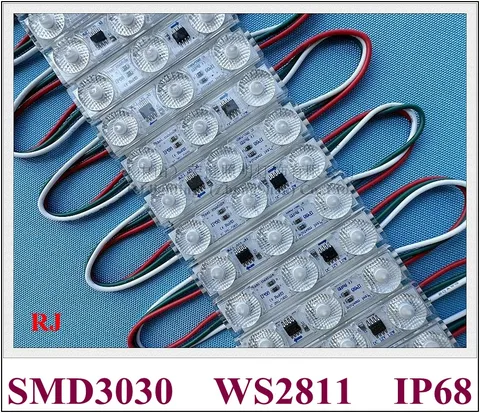 Адресная полноцветная Волшебная фотолампа для рекламы знаков WS 2811 с IC WS2811 SMD 3030 DC12V 1,2 W IP68 водонепроницаемый