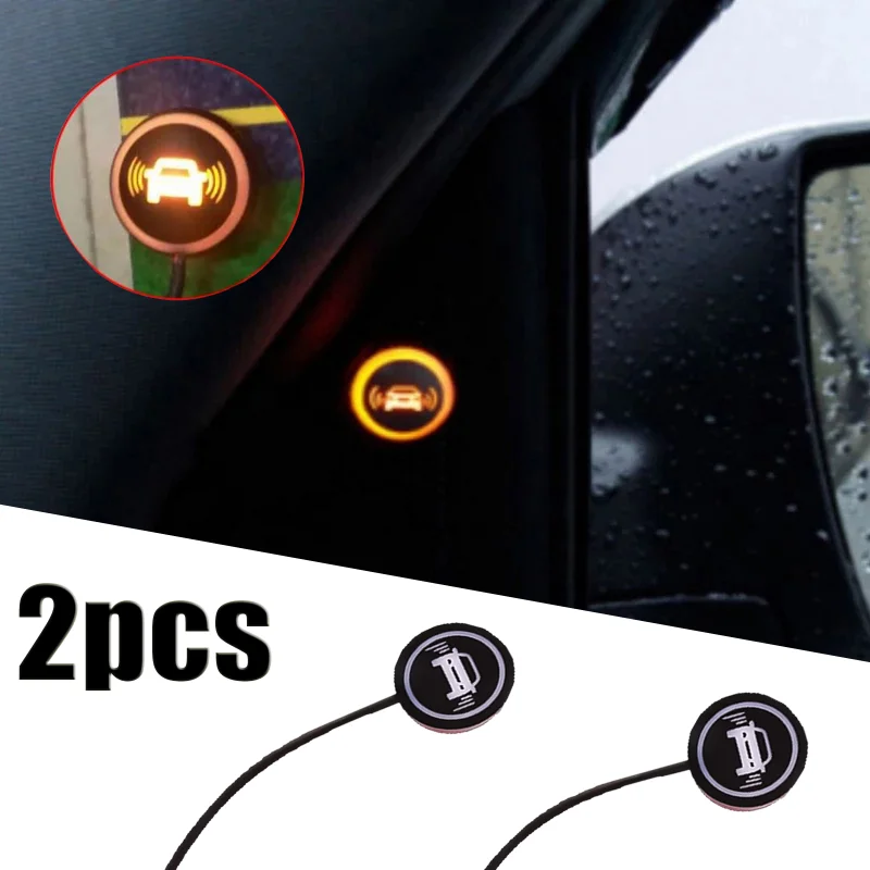

2Pcs Car Blind Spot Detection System Warning Light Blind Spot Monitoring Change Lane Aided Parking Radars Detection