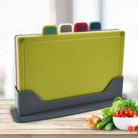 cutting boards with holder 4pcs sets for kitchen anti bacterium plastic chopping block plastic dishwasher safe chrismas