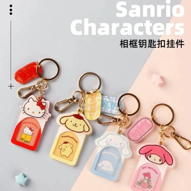 

Sanrio Photo Frame Key Chain Cinnamoroll Melody Decorative Bag Pendant Student Couple Creative DIY Toys Hobbies Holiday Gifts