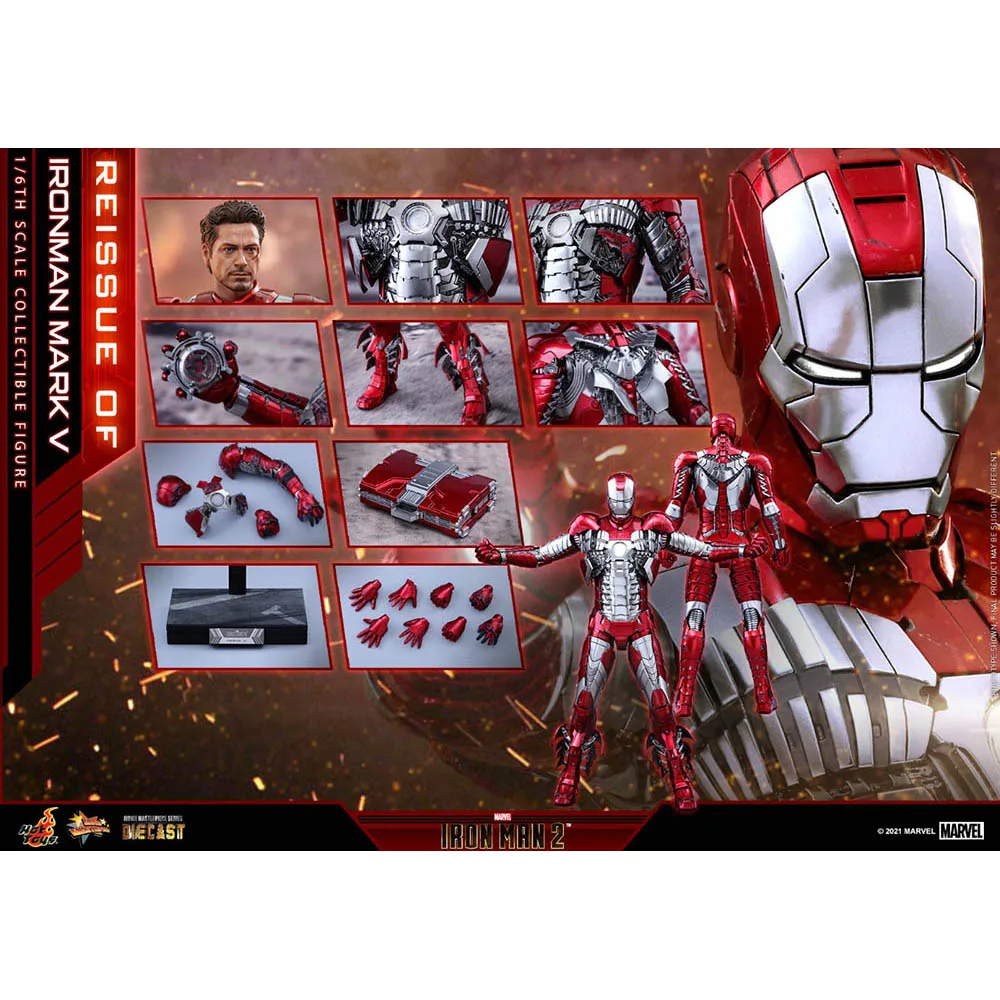 

In-stock HotToys Original 1/6 Iron Man 2 Mark5 Marvel Collectible Action Figure Toys MMS400D18WK