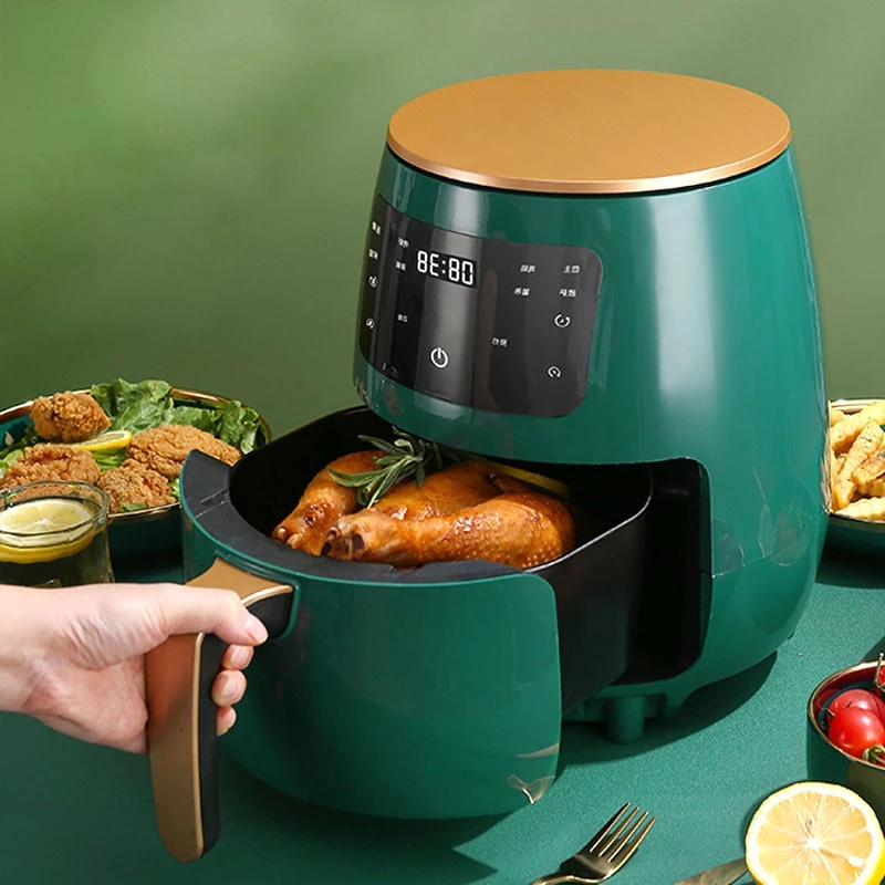 Oil Free Air Fryer Oven 4.5L 1400w Smart Electric Frying Pan 360° Baking LED Touchscreen Deep Fryer Nonstick Basket фритюрница