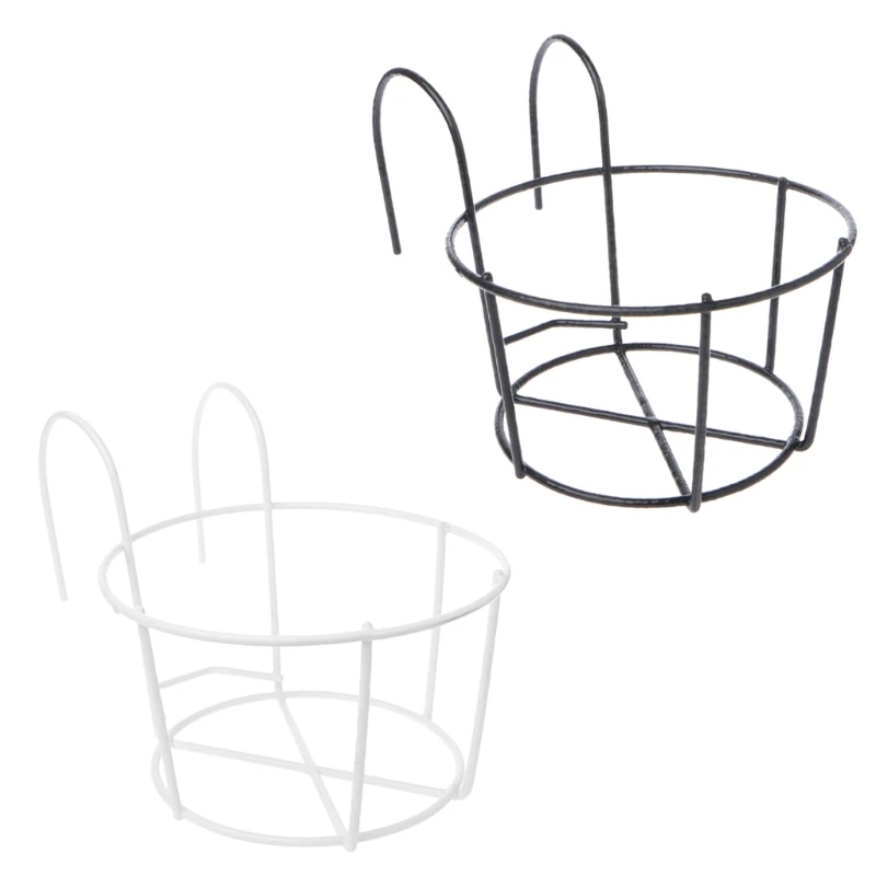 

Wrought Iron Flower Pot Holder Hollow Art Hanging Living Room Balcony Bracket