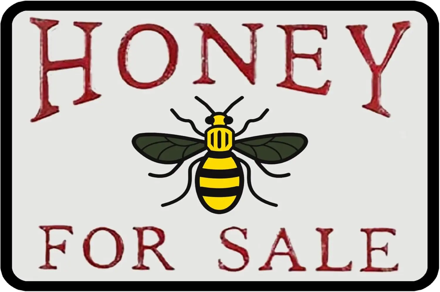 Забавная пчела Tn Sgn Honey For Metl Sgns Wll Perfect Home Grden Frmer'S Mrket Decoon 8x12 nch 8 x 12