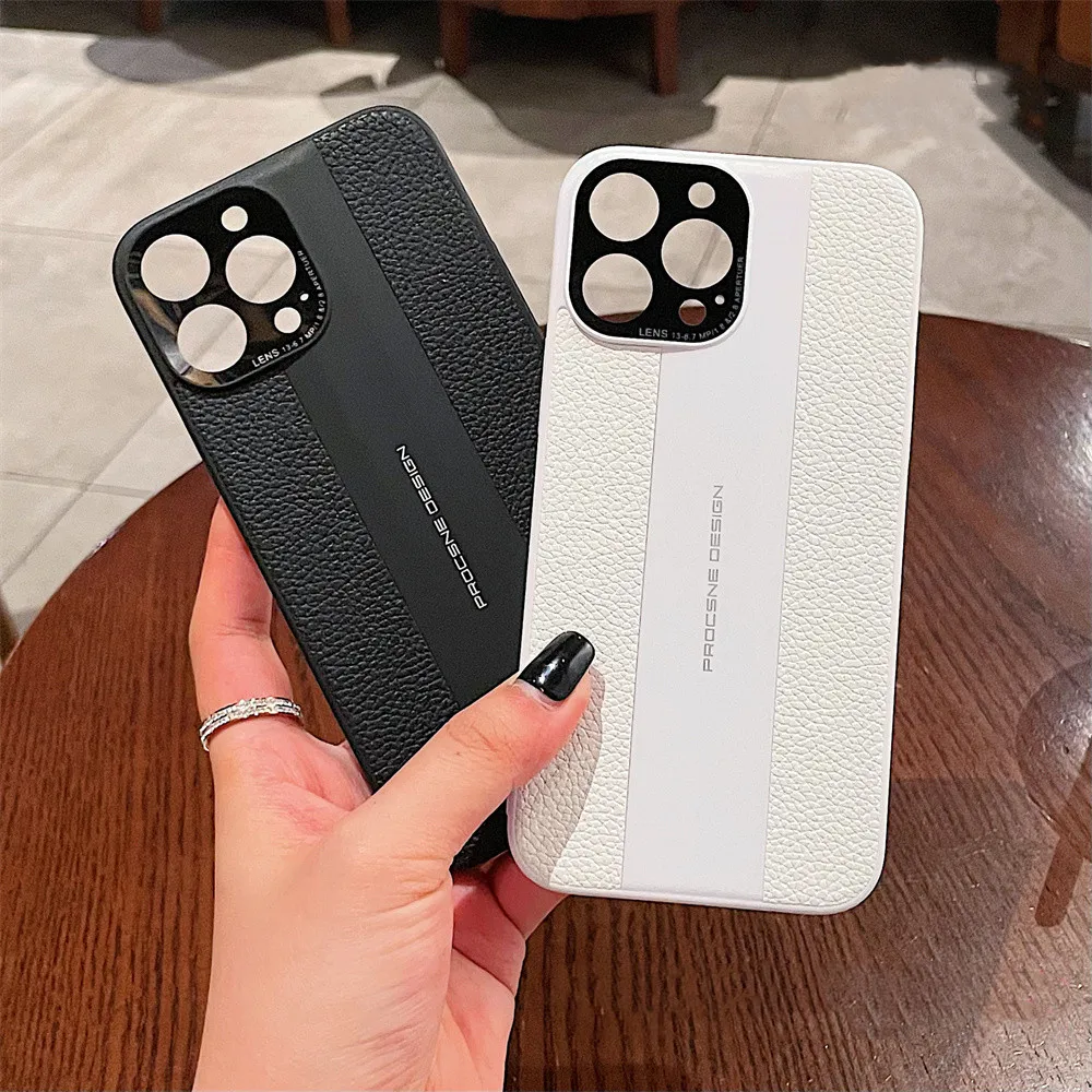 

Apple 14Promax Second Change Leather Case iPhone 13 All Inclusive Lens Cover