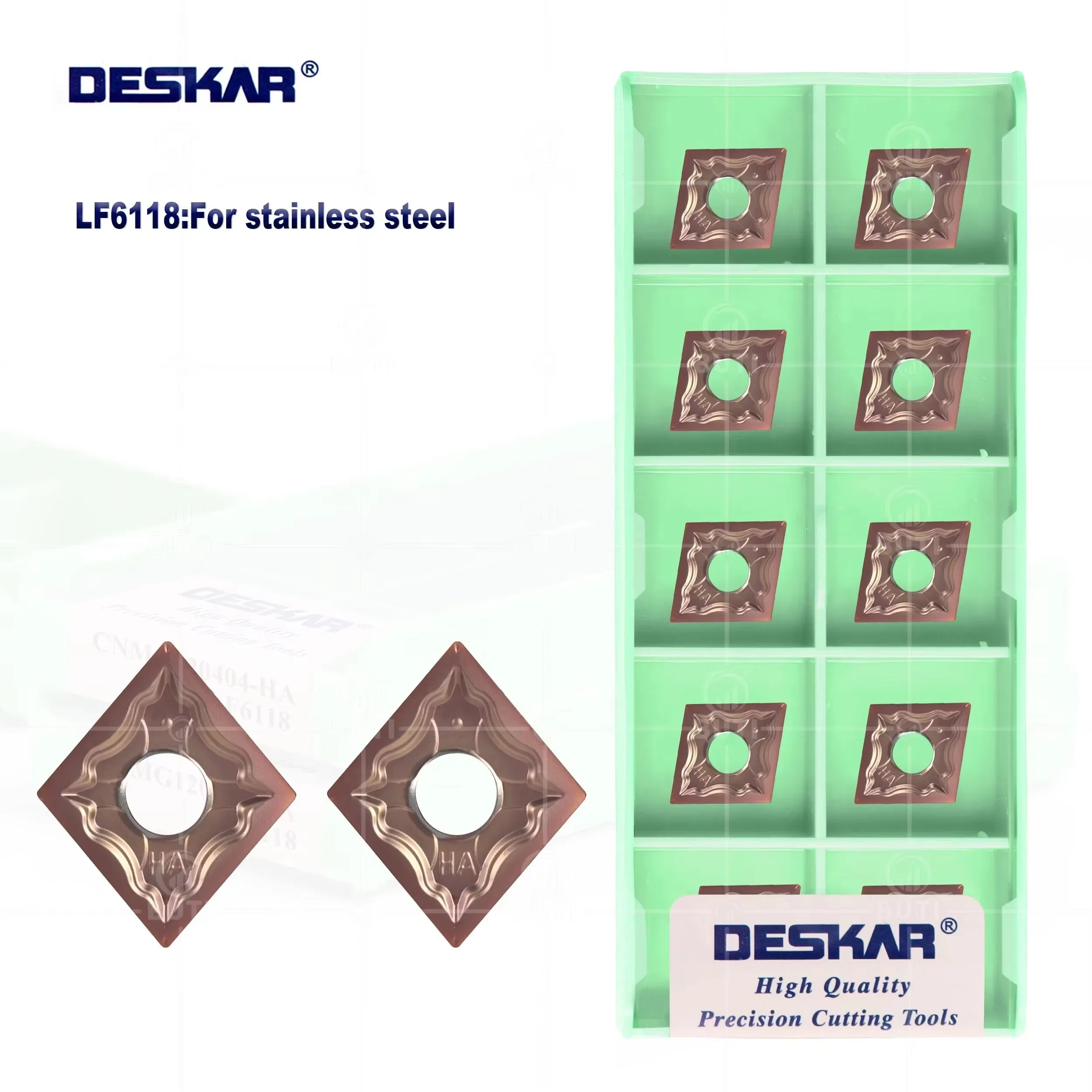 

DESKAR 100% оригинал CNMG120404 CNMG120408 HA LF6118 Токарный станок с ЧПУ Инструмент для обработки лезвия из нержавеющей стали серии CNMG