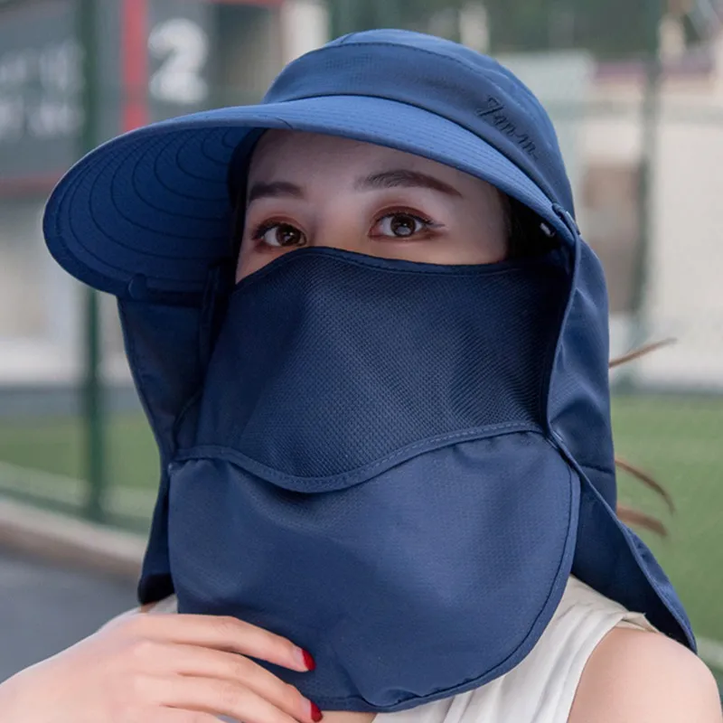 

Women's Wide Brim Hat Sun Cap Fisherman Headgear Sunscreen Dustproof Mosquito Repellent Fishing Chapeau Avoid Harmful UV Rays