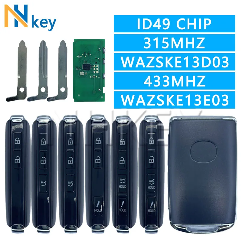 Фото Чип NH KEY ID49 315/433 МГц WAZSKE13D03/WAZSKE13E03, автомобильный ключ-пульт для Mazda 3, 6, CX3, CX5, CX9, CX50, CX90, MX-5, Axela 2, Miata 2019-2023 №1