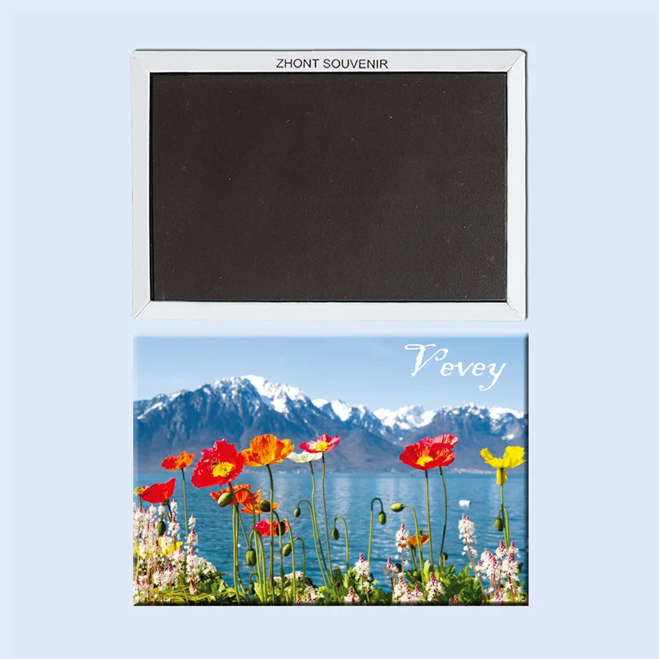 Магниты на холодильник north shore of Lake Женева, возле Лозанны, Швейцария, Vevey, 21772, сувениры для небольших заказов