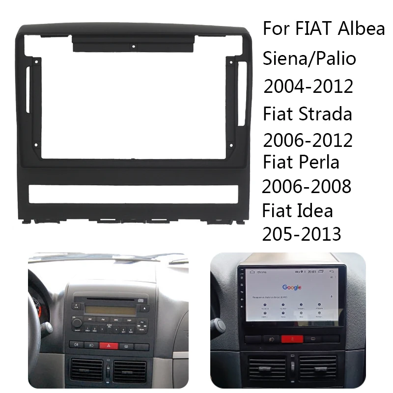 

9 inch Car Radio Dash Panel Plastic Fascia For FIAT Albea/Siena/Palio/Strada/Perla/Idea Auto Stereo Frame Mount Kit Bezel Trim