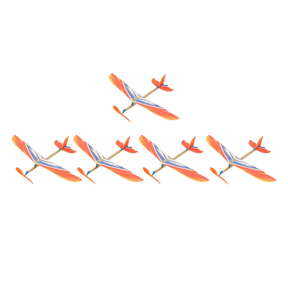 

5 шт. планер игрушечный самолет бросание руками самолеты с резиновой лентой модель самолета на открытом воздухе спортивные игрушки на день рождения