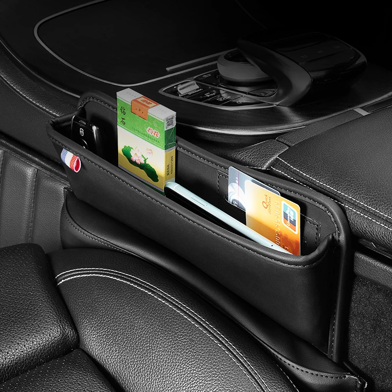 

Car storage bag storage seat mezzanine storage box gap plug storage finishing 2 in 1 interior decoration accessories PVC leather