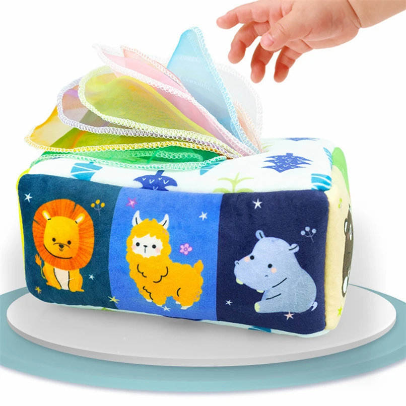 

Коробка Монтессори, игрушки, Волшебная коробка для салфеток, сенсорная игрушка, раннее развитие, Обучающие Развивающие игрушки для детей, п...