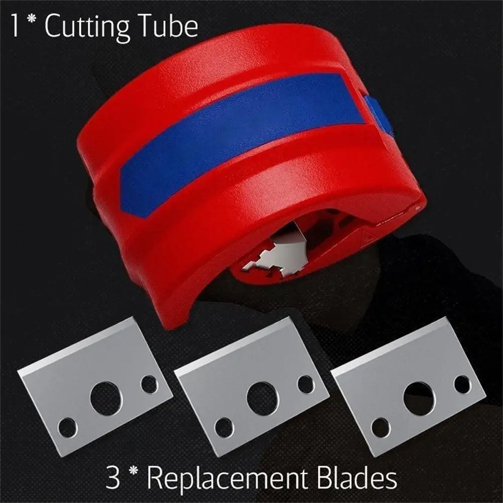 

1 Set Portable Pipe Cutter 20-50mm 180 Degree Rotatable Pvc/pu/pp/pe Pipe Wire Cable Cutting Tool With 3 Blade