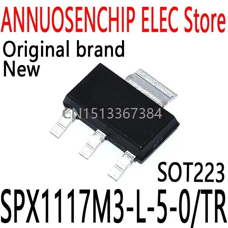 100 шт., новые и оригинальные импортные фотообои 5V SOT-223, оригинальные фотообои SPX1117M3, 11 17 М3, 0/TR