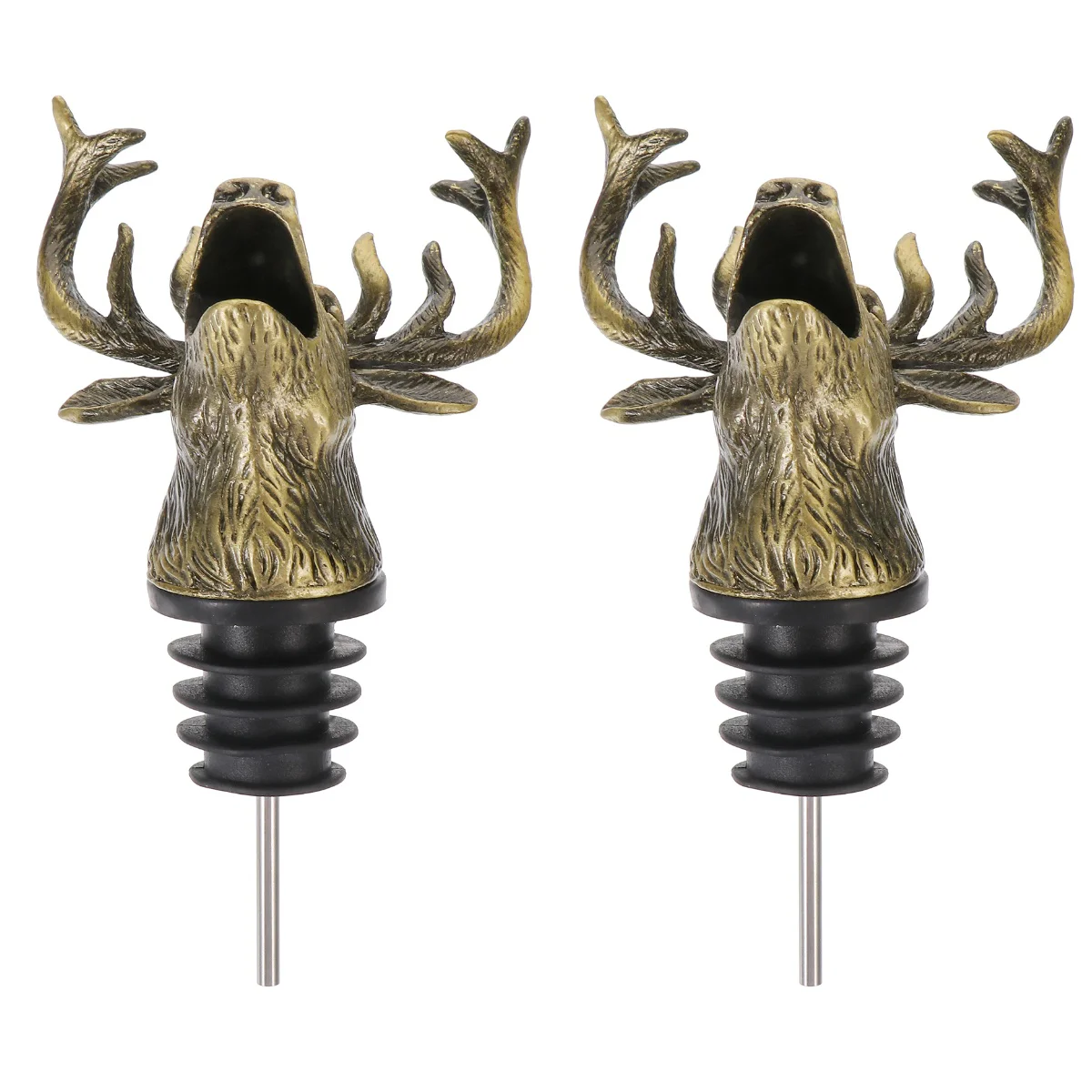 

Stopper Pourer Bottle Stoppers Christmas Elk Holiday Reindeer Accessories Displaytoppers Bottles Head Retro Spout