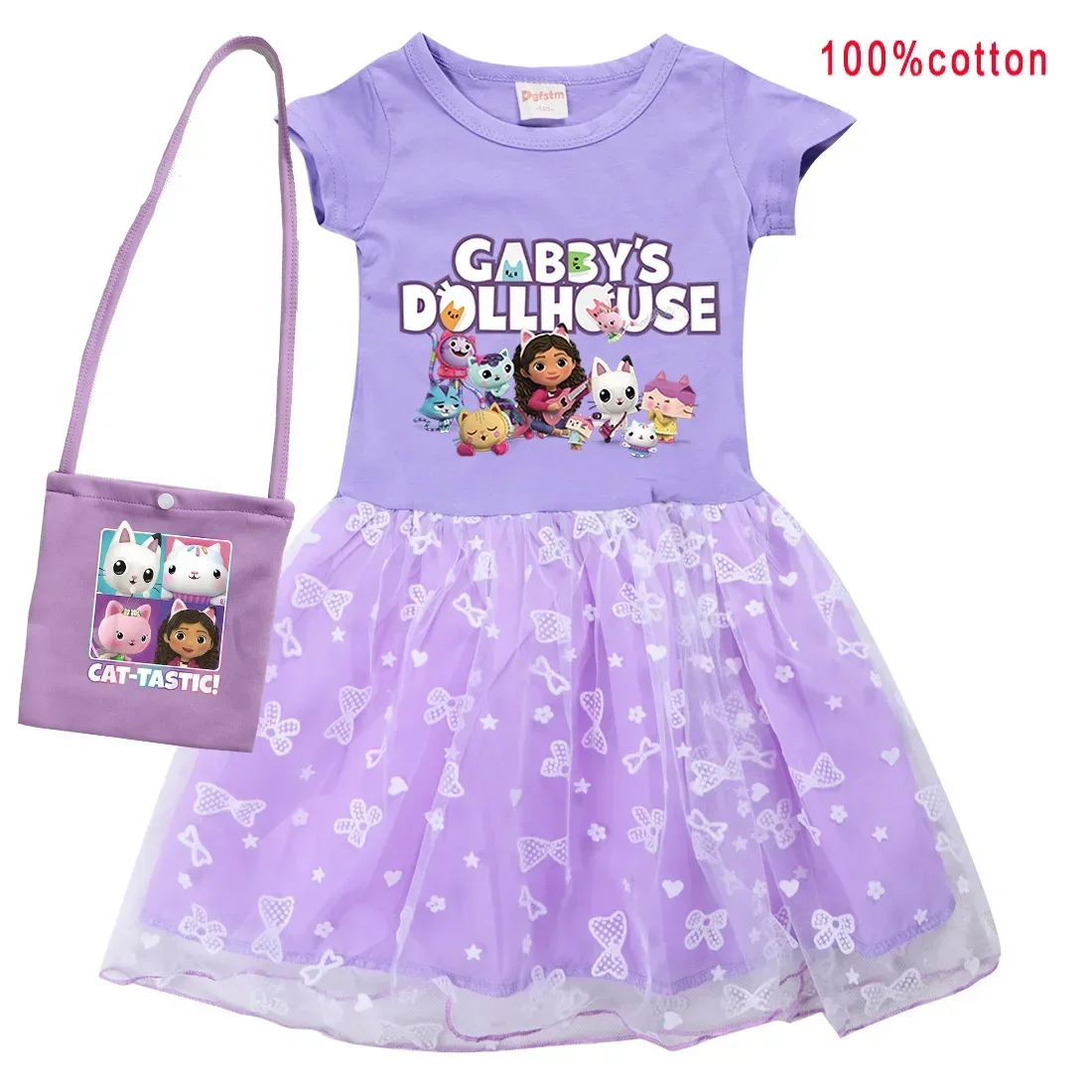 Одежда Gabbys Dollhause платья принцессы с короткими рукавами для маленьких девочек и
