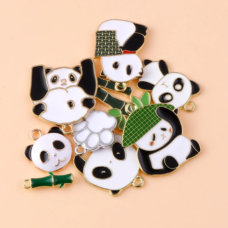 Микс стилей милые Мультяшные бамбуковые Подвески панда подвески для ожерелья