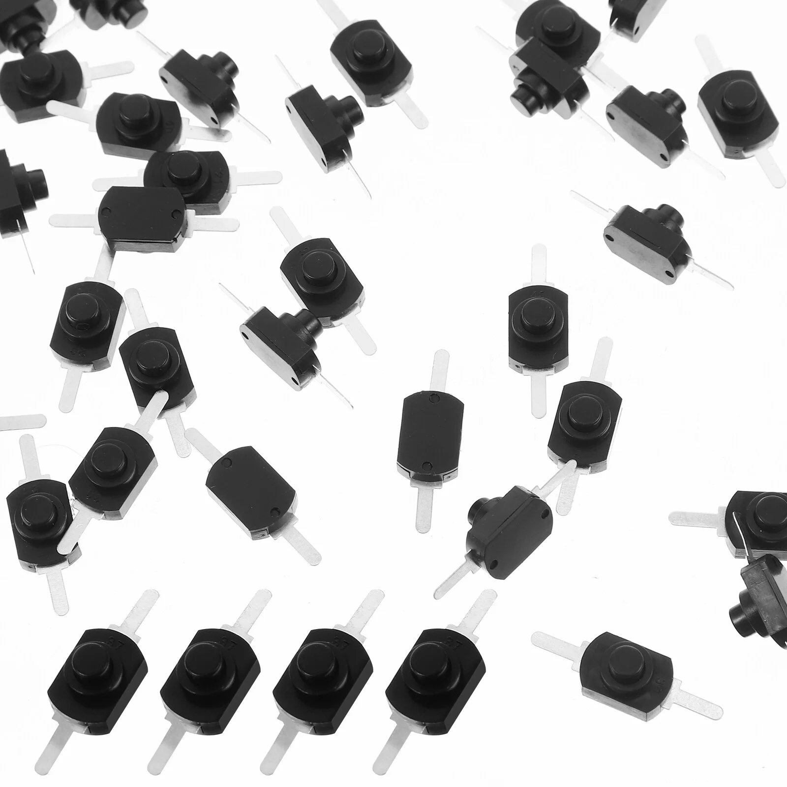 

50pcs Micro Switch On Off Switch Self-lock Push Button Switch For Wall Outlet