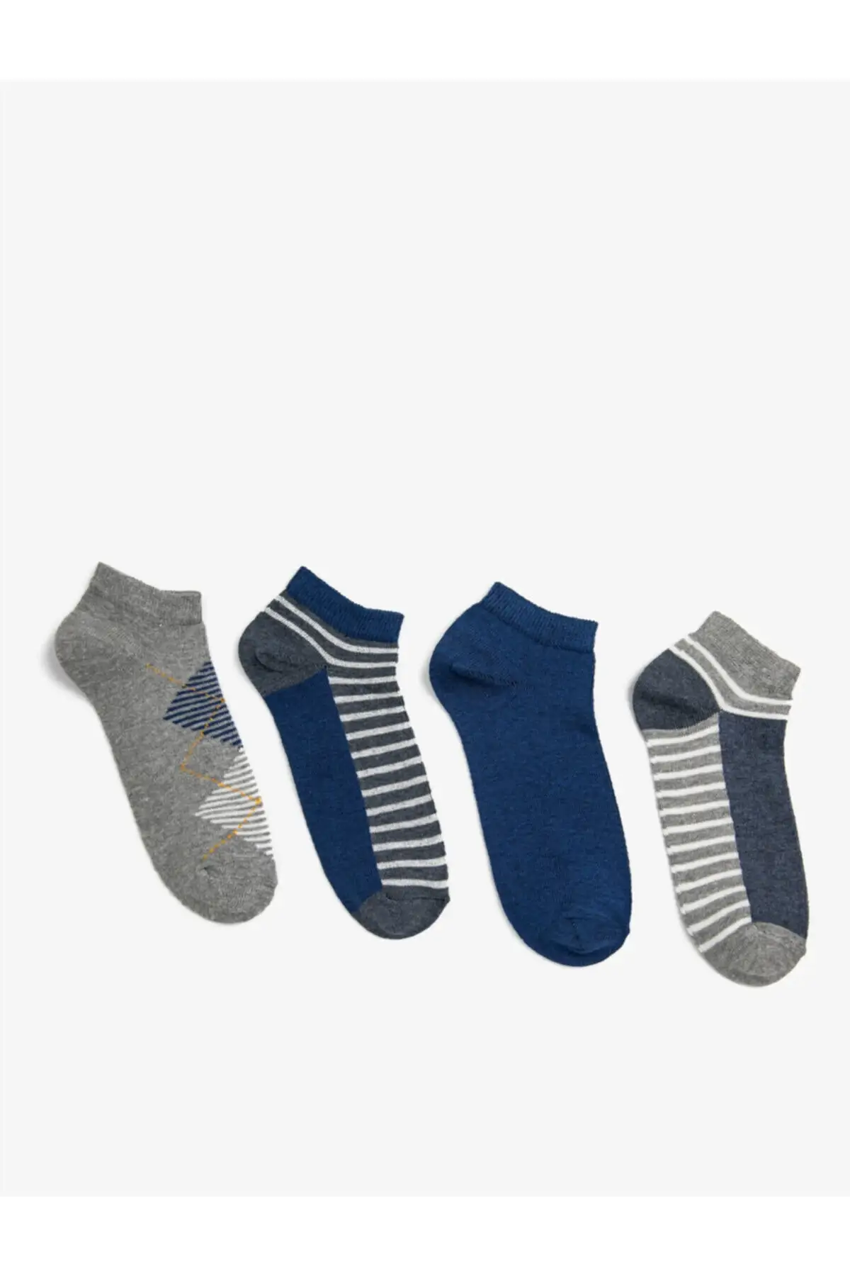 

Male Child Gray Striped Socks Set Cotton