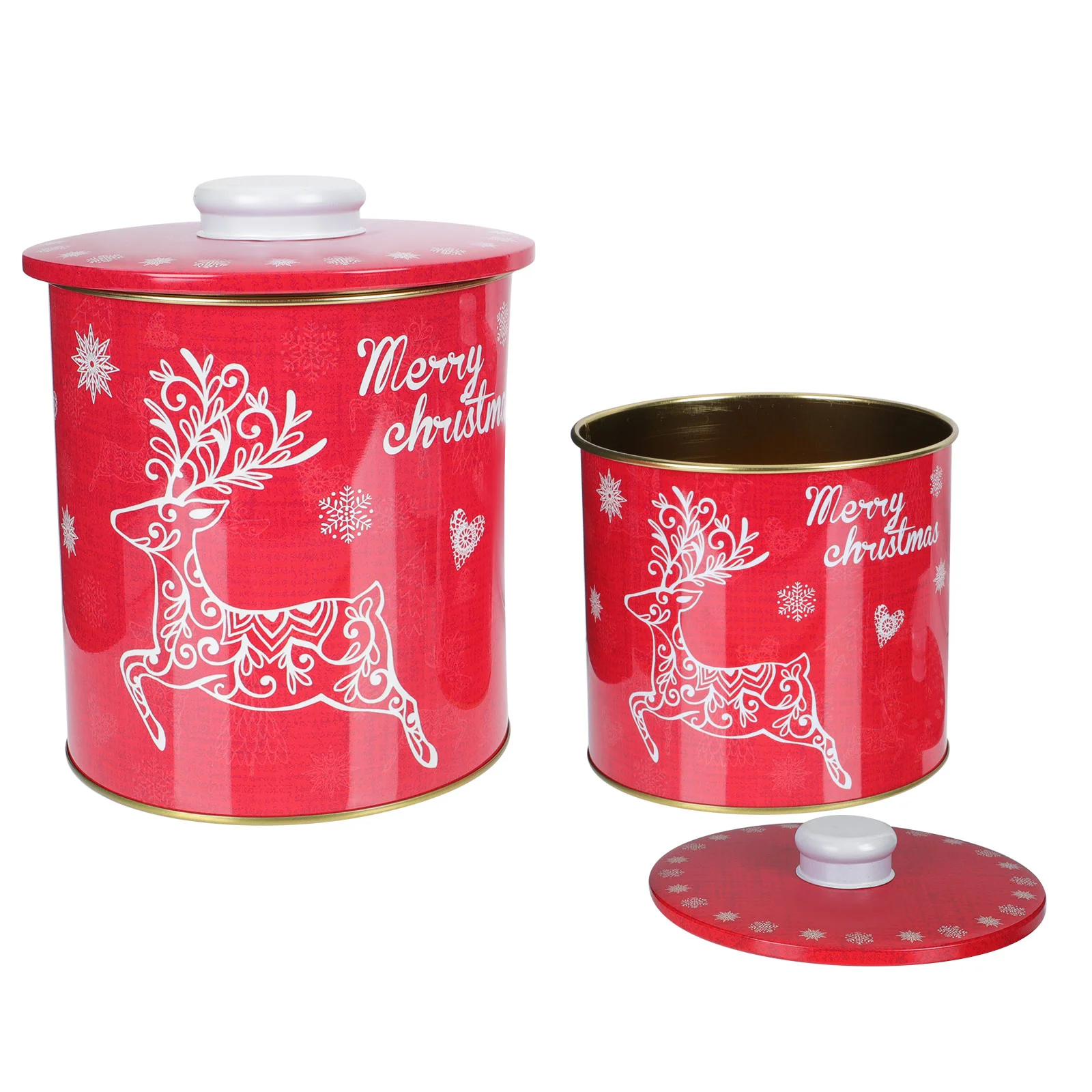 

Box Candy Christmas Tin Storage Jar Iron Cookie Gift Metal Can Container Party Jars Boxes Tea Themed Canister Favors Tinplate