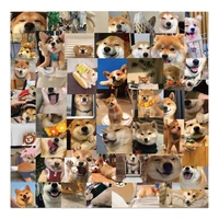 103050pcs cute dog kawaii animal stickers corgi shiba inu decals diy laptop scrapbook luggage skateboard cool sticker kids toy