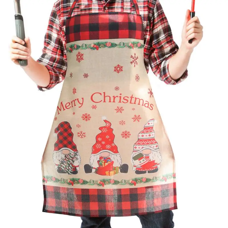 

Christmas Santa Apron Christmas Tree Adjustable Kitchen Chef Apron For Cooking Baking BBQ Cooking Baking Kitchen Restaurant