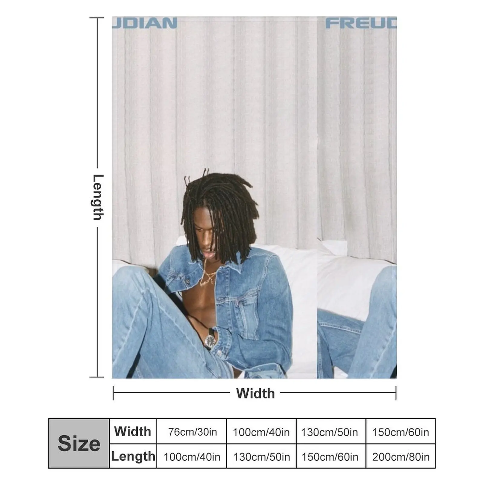 Плед DANIEL CAESAR DENIM Мягкие волосатые утяжеленные одеяла