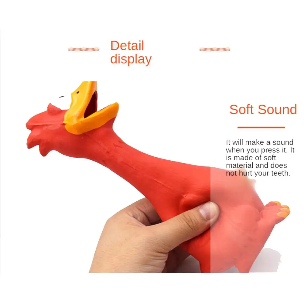 Латексная кричащая курица звуковой пищалка игрушки для собак Интерактивная