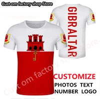gibraltar t shirt diy free custom made name number gib t shirt nation flag gi country republic college print photo logo clothing