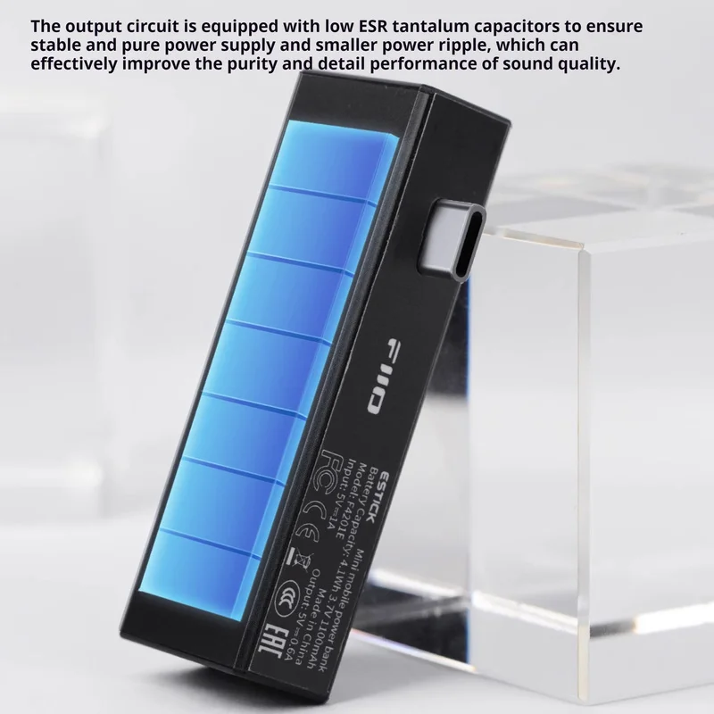 FiiO ESTICK KA17 Mini Mobile Power Bank Независимый источник питания Портативный 1100 мАч Type-C