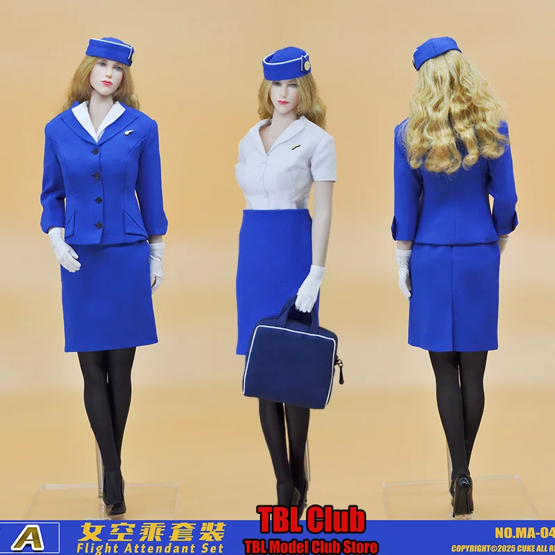 Фото CUKE TOYS MA-040, масштаб 1/6, женская одежда, профессиональный костюм членов бортового экипажа, синие комплекты для 12-дюймовых фигурок солдат №1
