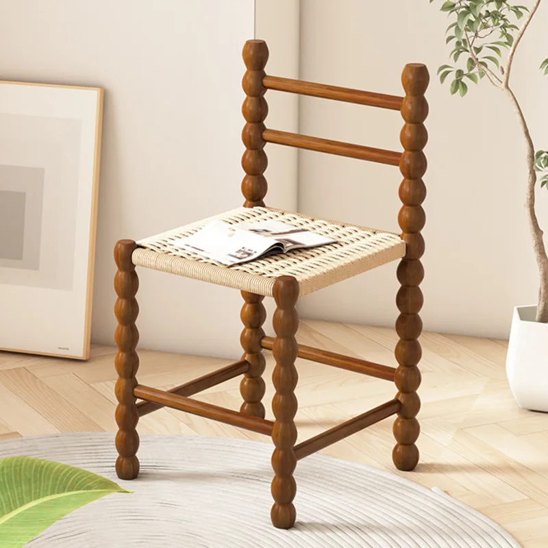 In The Ancient Shoe Stool Rope Dressing Stool Hemp Rope Woven Dining Chair Home Creative Bench