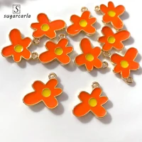 10pcs 1815mm enamel glazed daisy flower charms for diy necklaces pendants earrings alloy charm jewelry finding making accessory