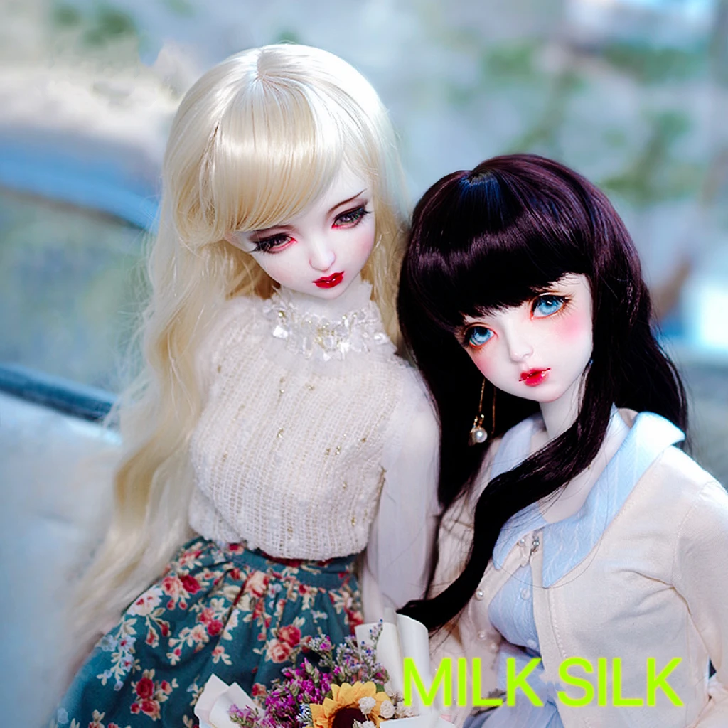 

80CM Doll Hair Row BJD Milk Silk Anti-Mohair Wig Fake Hand Hook Transplant Material Doll Wigs