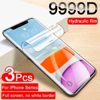 3pcs hydrogel film screen protector for iphone 14 13 12 11 pro max mini soft protective transparent protective screen protector