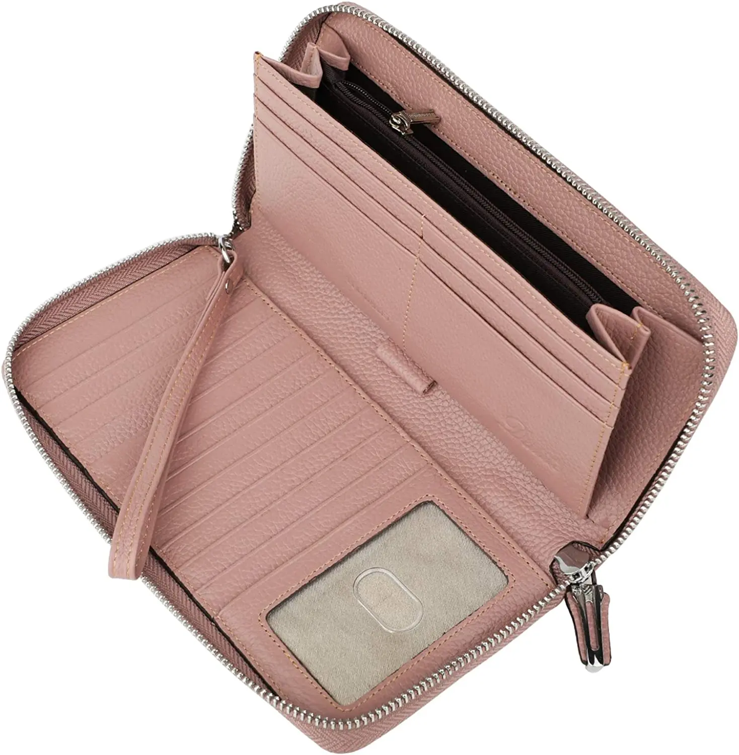 Women's Rfid Blocking Pu Leather Large Capacity Zip Around Wallet Phone Holder Clutch Travel Purse Wristlet Carteras Para Mujer