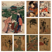 japanese style of ukiyo anime posters for living room bar decoration wall decor