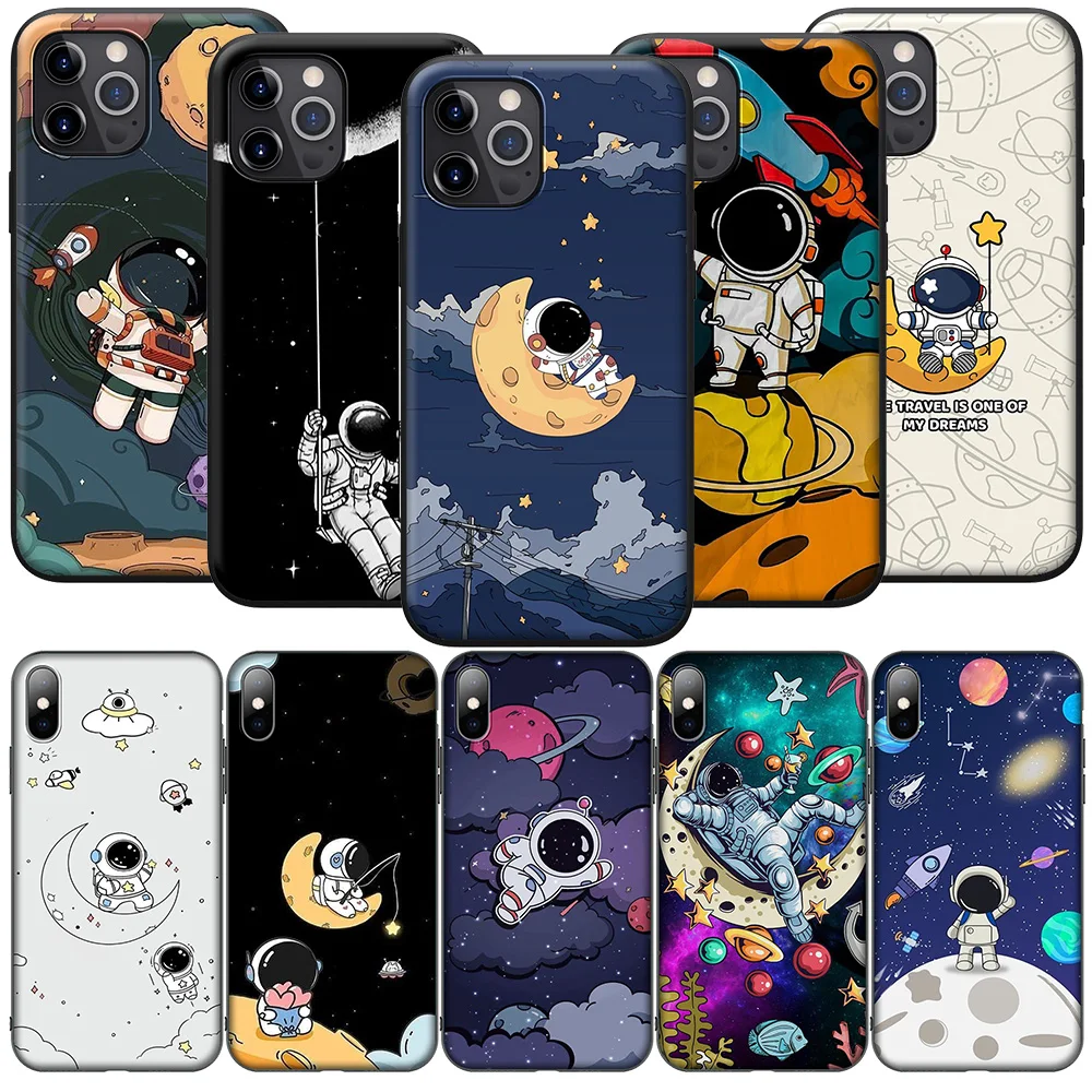 Чехол SO124 Moon Astronaut Sky для Samsung Galaxy A41 A42 A71 A72 A73 J2 J4 J5 J6 J7 J8 A6 A7 A8 A9 Plus 2018 Prime Pro Core