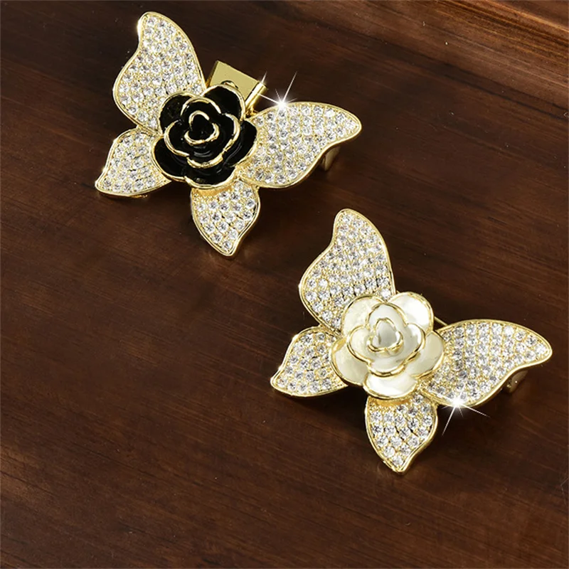 Модные темпераментные броши с бабочками и розами для женщин одежда пальто