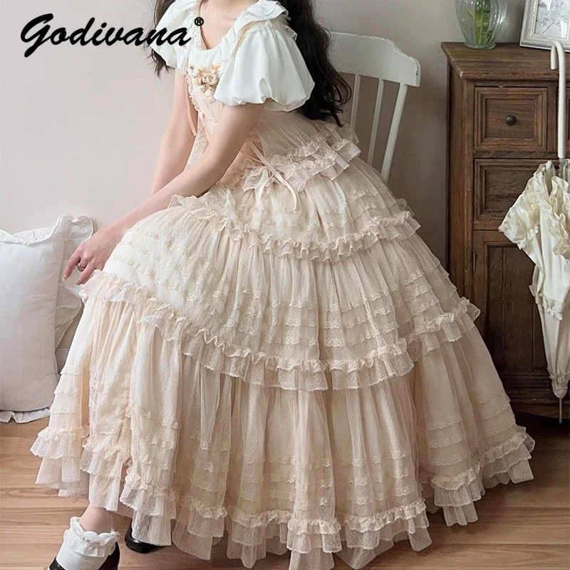 Кружевной сетчатый жилет Fairy в горошек и юбка SK комплект из 2 предметов наряды для