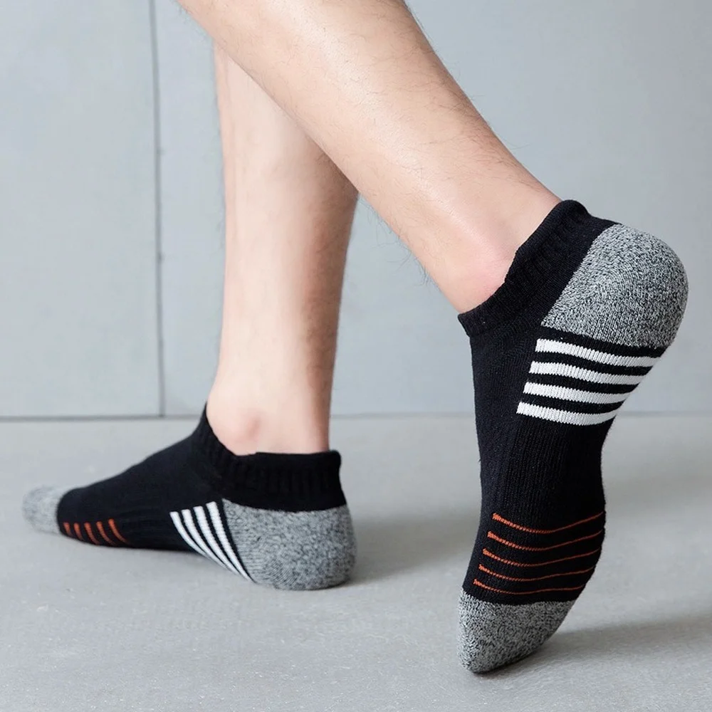 5 Pairs Pure Color Terry Thickening Professional Running Athletic Socks Anti-friction Sweat-absorbing Women Sports Socks
