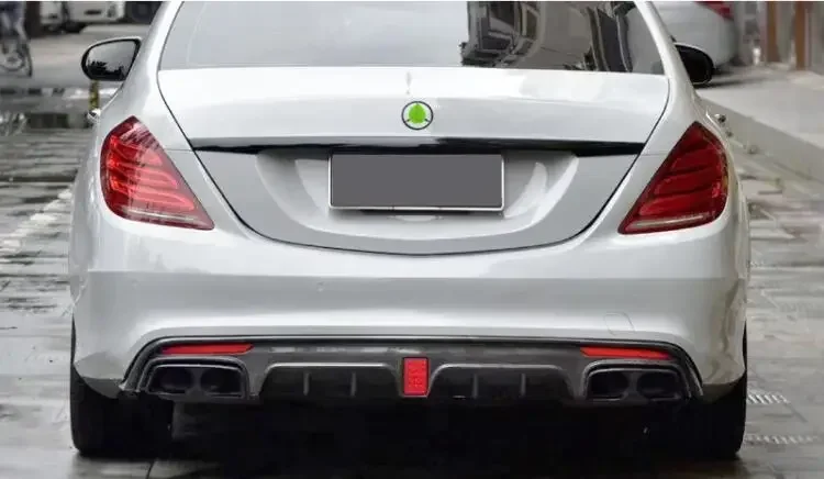 Настоящее углеродное волокно задний бампер спойлер крышка диффузора багажника и