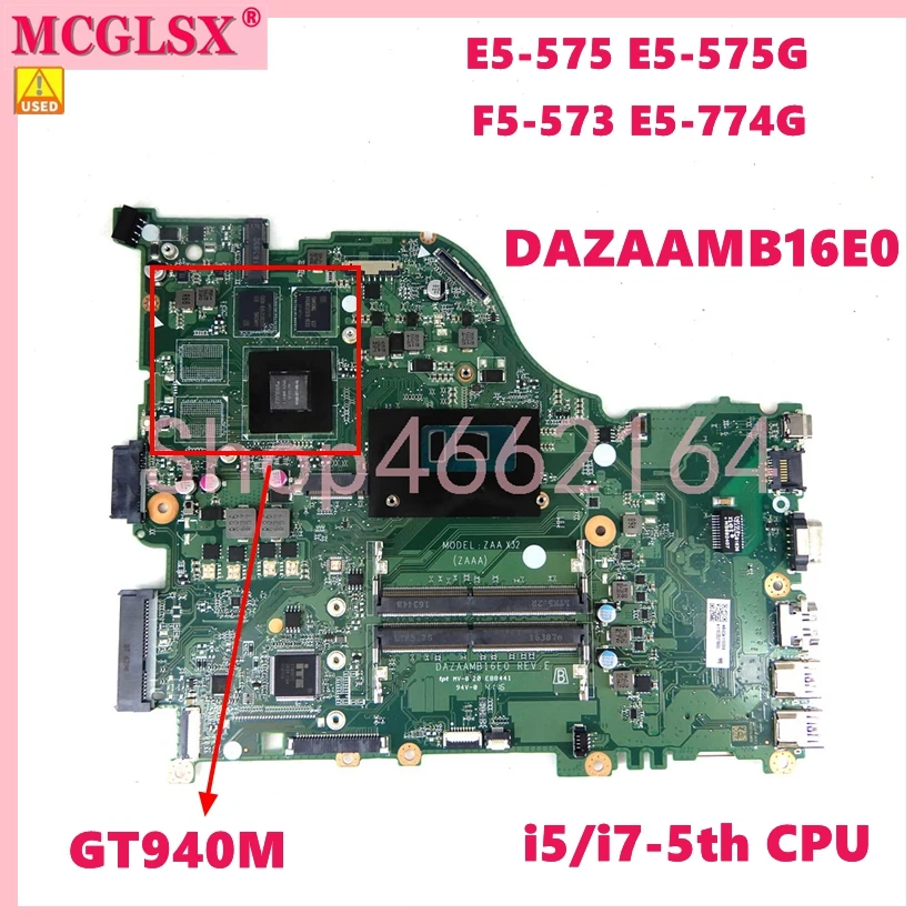

Материнская плата DAZAAMB16E0 i5-5200/i7-7500 CPU GTX940M